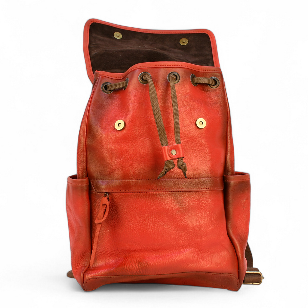 Introducing Our New Bovine Leather Backpack and Messenger Bag in Red