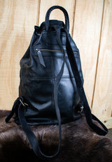 Leather Bucket Bag - Black