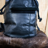 Leather Bucket Bag - Black