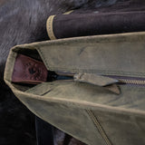 Leather Hide Laptop Bag- Olive (Clasps)