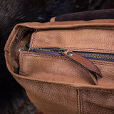 Leather Hide Laptop Bag- Soft Textured Tan (Buckles)