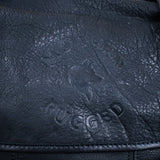 Leather Hide Laptop Bag- Black (Buckles)