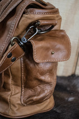 Leather Hide Laptop Bag- Soft Tan (Buckles)