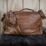 Leather Hide Laptop Bag- Soft Tan (Buckles)