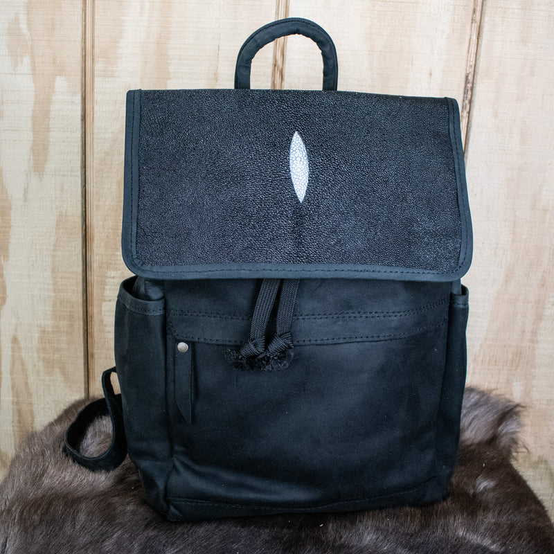 Stingray Leather Hide Backpack