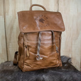 Leather Hide Backpack - Soft Tan (Weathered)