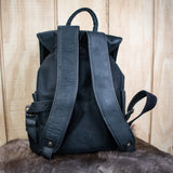 Leather Hide Backpack - Black