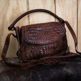 Bohemian Woven Leather Purse