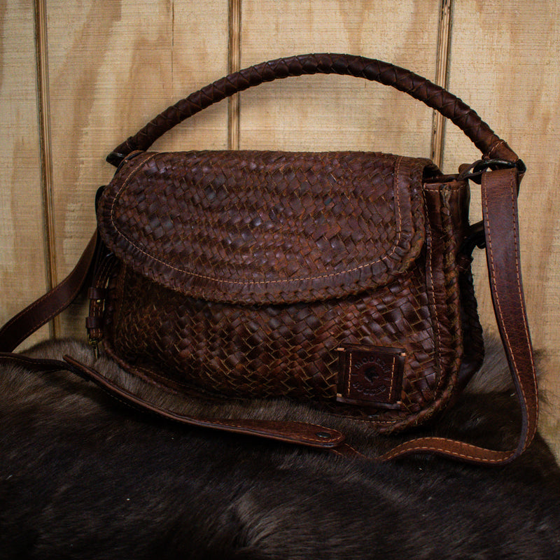 Bohemian Woven Leather Purse